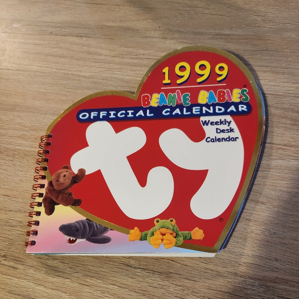 1999 TY Beanie Babies Official Calendar Weekly Spiraled Desk Calendar New opened